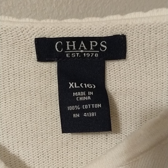 Girls Chaps white shrug sweater - Picture 2 of 4